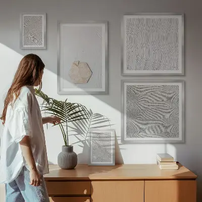 Gallery wall Light boho sand textures