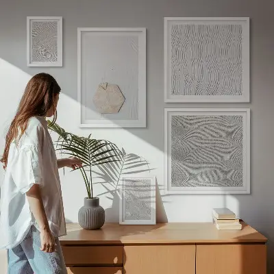 Gallery wall Light boho sand textures