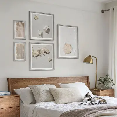 Framed photo set Subtle boho natural textures