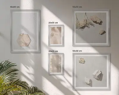 Framed photo set Subtle boho natural textures