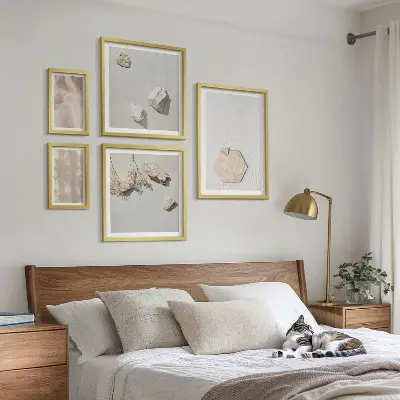 Framed photo set Subtle boho natural textures