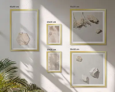 Framed photo set Subtle boho natural textures