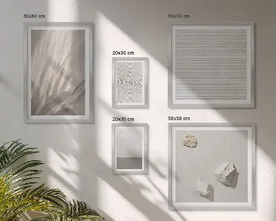 Set of 5 wall art pieces Delicate boho textures of nature