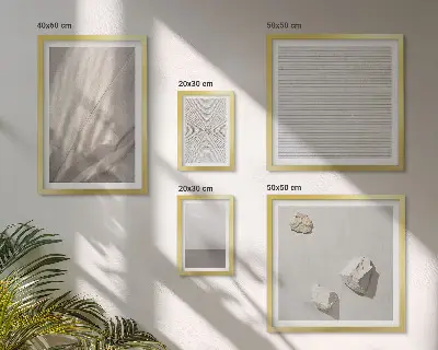 Set of 5 wall art pieces Delicate boho textures of nature
