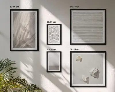 Set of 5 wall art pieces Delicate boho textures of nature