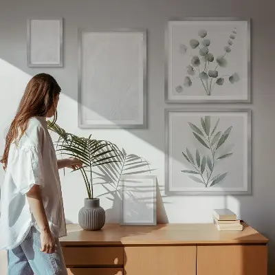 Gallery wall Elegant marble twig structure