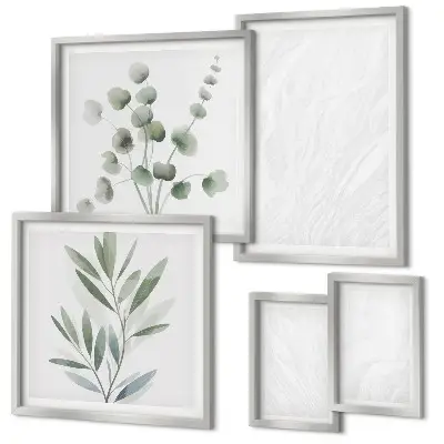 Gallery wall Elegant marble twig structure