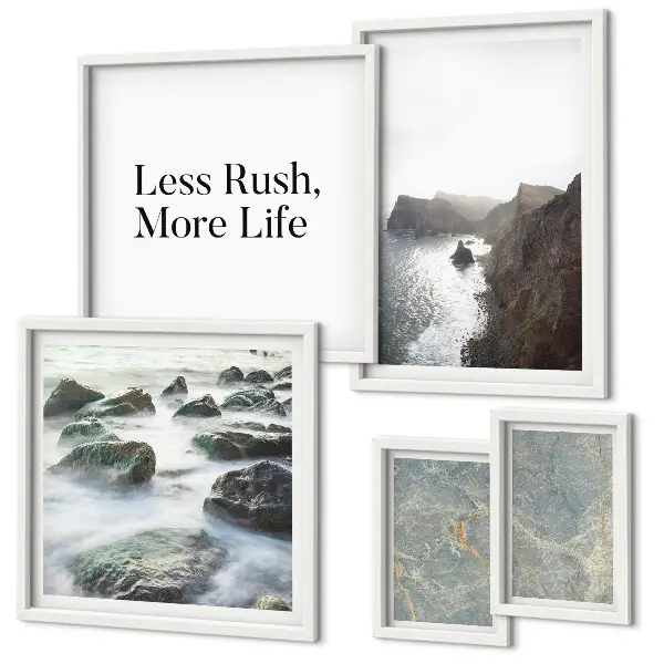 Framed photo set Green Marble Melancholy