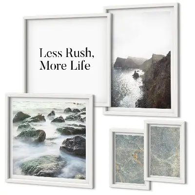 Framed photo set Green Marble Melancholy