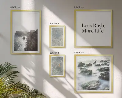 Framed photo set Green Marble Melancholy