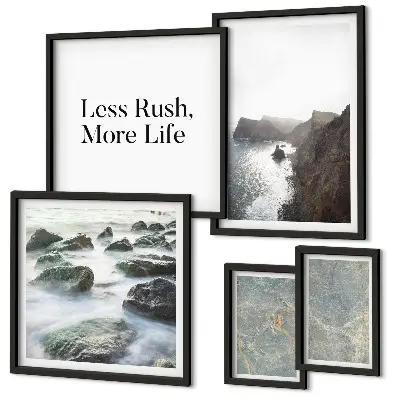 Framed photo set Green Marble Melancholy