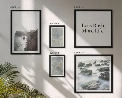 Framed photo set Green Marble Melancholy