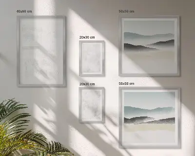 Set of 5 wall art pieces White spots abstract background
