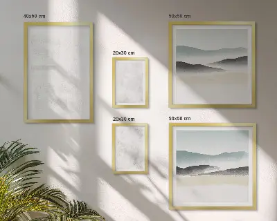 Set of 5 wall art pieces White spots abstract background