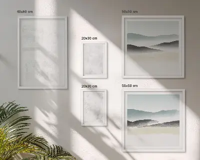 Set of 5 wall art pieces White spots abstract background