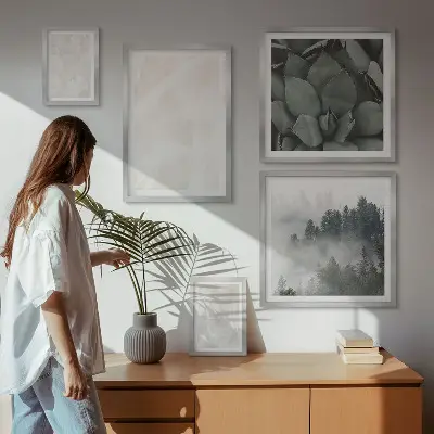 Gallery wall Stone pastel structures