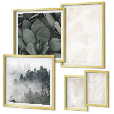 Gallery wall Stone pastel structures