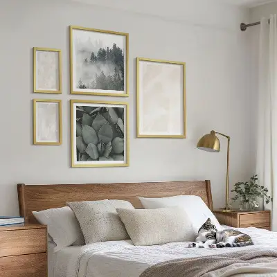 Gallery wall Stone pastel structures
