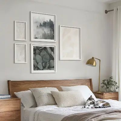 Gallery wall Stone pastel structures