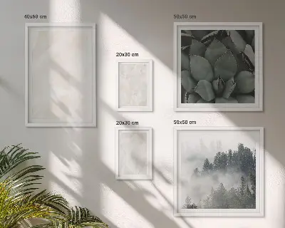 Gallery wall Stone pastel structures