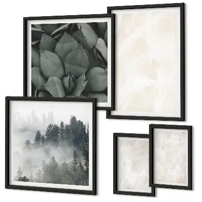 Gallery wall Stone pastel structures