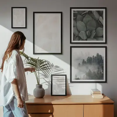 Gallery wall Stone pastel structures