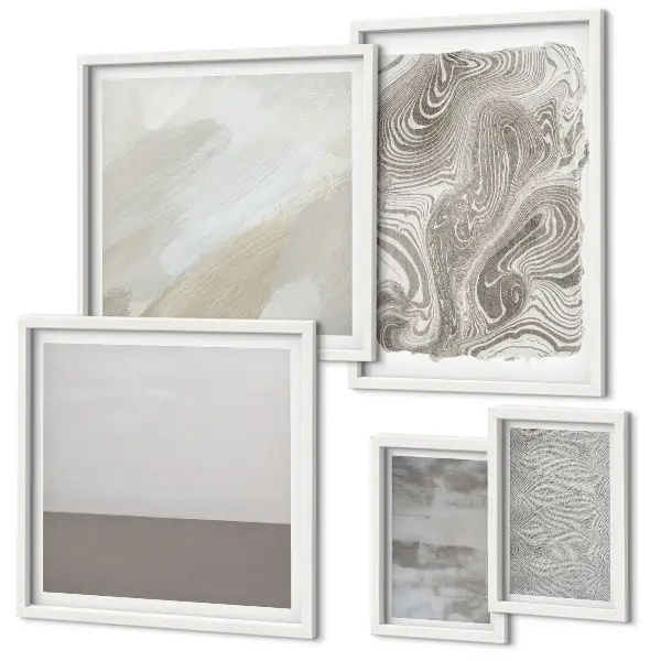 Framed photo set Industrial abstract patterns