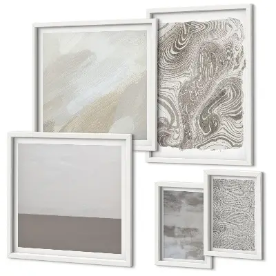 Framed photo set Industrial abstract patterns