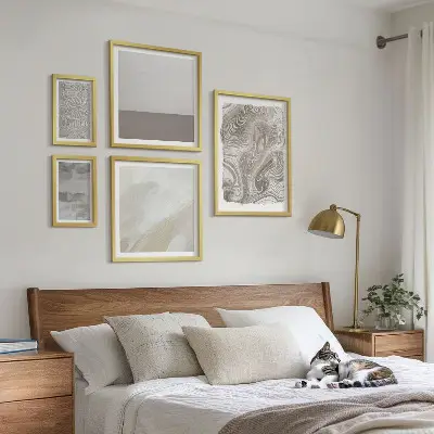 Industrial abstract patterns framed photo set