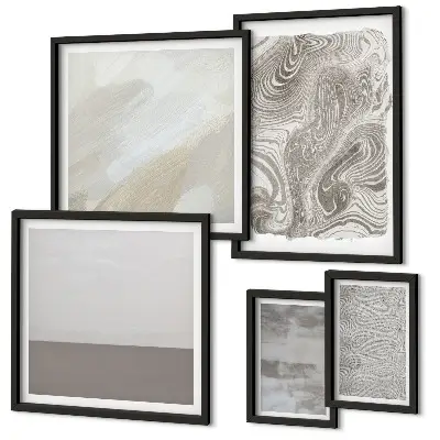 Framed photo set Industrial abstract patterns