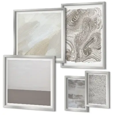 Framed photo set Industrial abstract patterns