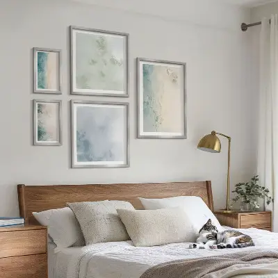 Spilled watercolors minimalist canvas wall art set of 5 pieces