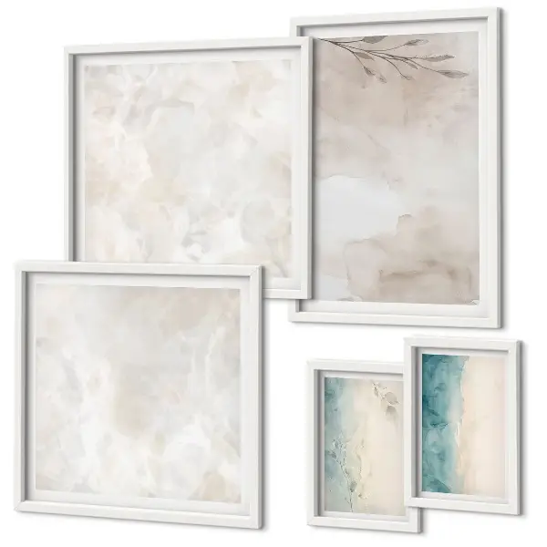 Framed photo set Subtle watercolor texture