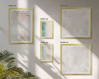 Framed photo set Subtle watercolor texture