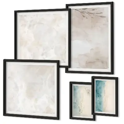 Framed photo set Subtle watercolor texture