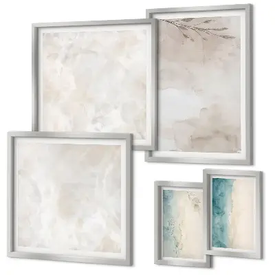 Framed photo set Subtle watercolor texture