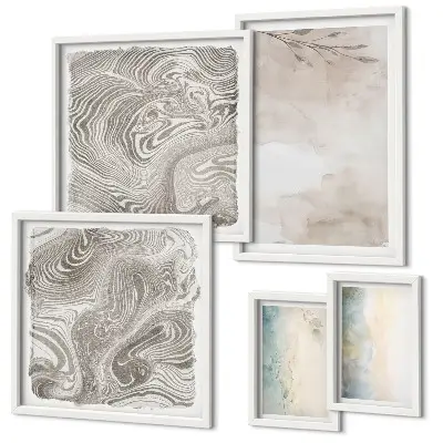 Delicate watercolor wall art set of 5 pieces