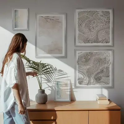 Set of 5 wall art pieces Delicate watercolor paints