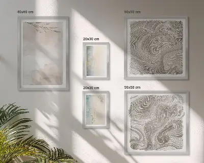 Set of 5 wall art pieces Delicate watercolor paints