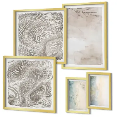 Delicate watercolor wall art set of 5 pieces