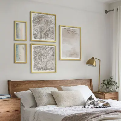 Delicate watercolor wall art set of 5 pieces