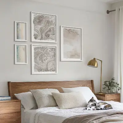 Set of 5 wall art pieces Delicate watercolor paints