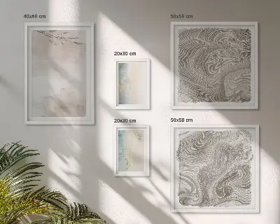 Set of 5 wall art pieces Delicate watercolor paints