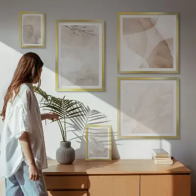 Gallery wall watercolor boho textures