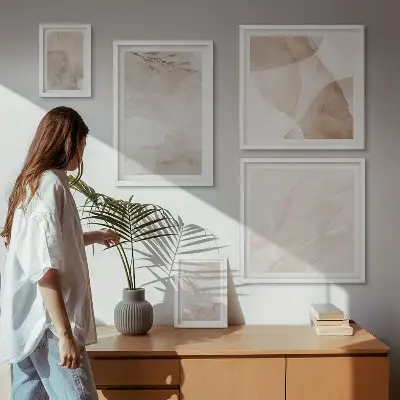 Gallery wall watercolor boho textures