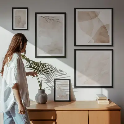 Gallery wall watercolor boho textures