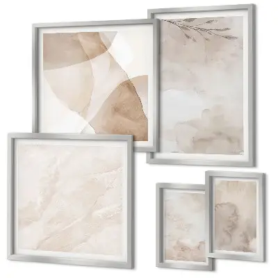 Gallery wall Watercolor paints boho textures