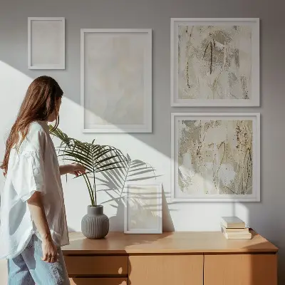 Framed photo set Bright texture paint design