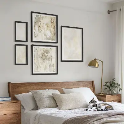 Framed photo set Bright texture paint design