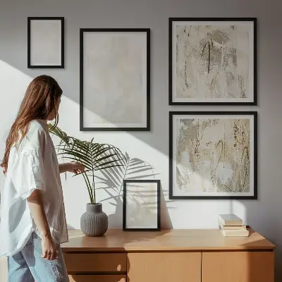 Framed photo set Bright texture paint design